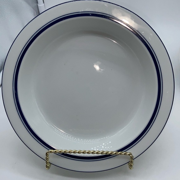 Set of 2 Vintage Dansk Bistro Blue Rimmed Soup Cereal Bowls - Picture 4 of 7